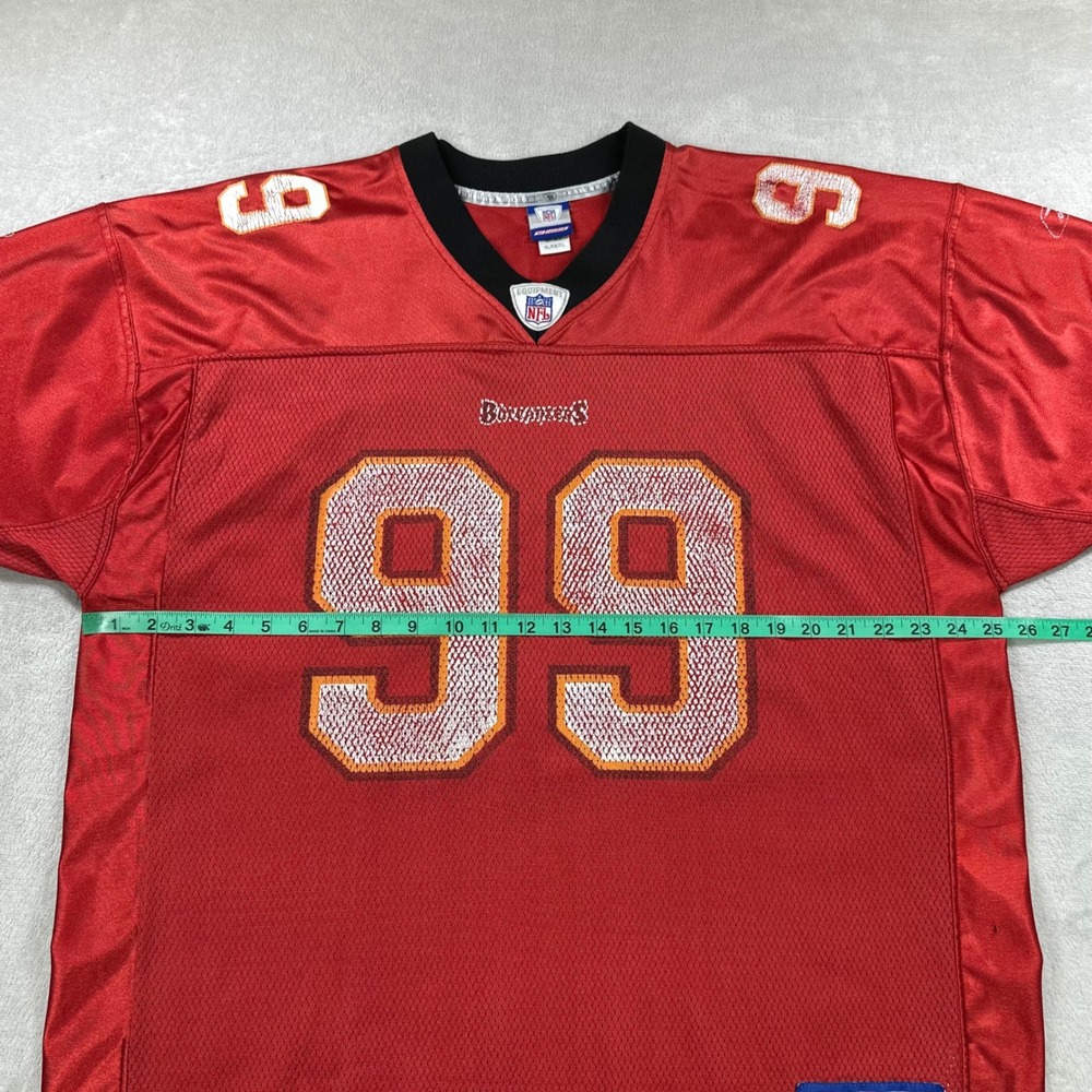 Vintage Tampa Bay Buccaneers Jersey Mens XL Red Warren Sapp #99 NFL Football 00s - Picture 8 of 9